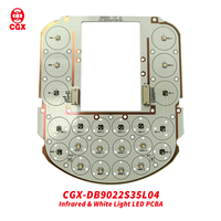 Placa LED PCB CGX ODM OEM, LED Blanco Dual IR, Diodo SMD Bicolor, Fabricante de Ensamblaje PCBA, Accesorios para Cámaras de Seguridad e Iluminación
