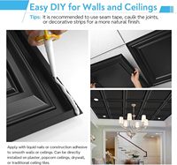 Paneles de Techo Decorativos de PVC de 2x2, Ligeros e Inastillables, para Renovación Rápida de Cocina/Baño
