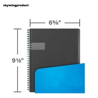 Cahier professionnel à Double fil Skywing 9 1/2x6 5/8 pouces 80 feuilles couverture en papier ligné pour le travail