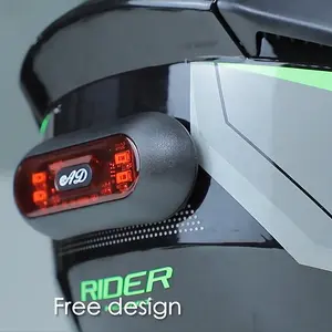 Porta-feira negra frete grátis scooter, capacete recarregável usb, sinal de segurança, aviso, motocicleta, capacetes, led, luz de capacete