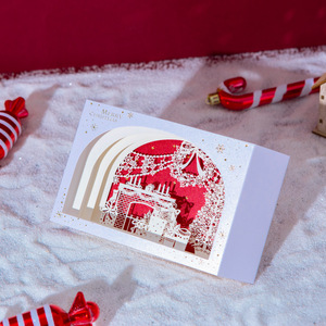 Thiệp chúc mừng giáng sinh ba chiều trang trí gấp mới với thông điệp phước lành máy tính để bàn lễ Tạ ơn thẻ giấy thủ công - Product Image 1