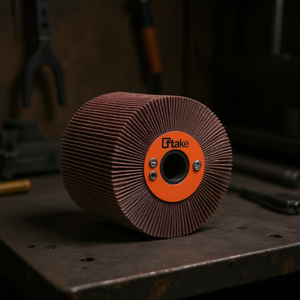 Disque abrasif à lamelles en tissu corindon 100x100 mm avec trou de fixation AB7010 - Product Image 3