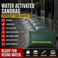 Sac de sable auto-gonflant réutilisable léger à déploiement rapide en tissu non tissé activé par l'eau pour la lutte contre les inondations d'urgence