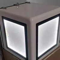 Boîte de livraison à emporter de boîte de queue de moto de publicité mobile de lumière LED à trois côtés de haute intensité