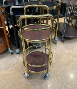 รถเข็นบาร์เคลื่อนที่สแตนเลสสีเงิน/ทอง ดีไซน์หรูหราทันสมัย สำหรับโรงแรม ร้านอาหาร บ้าน บาร์ บริการเครื่องดื่ม พร้อมล้อ 4 <span class=keywords><strong>ล้อ</strong></span>และเบรก - Product Image 4