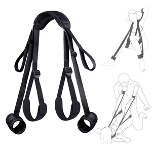 Kit de bondage pour adultes, ensemble de restraints pour lit avec menottes, sangles réglables pour le cou, la cuisse et la cheville, menottes pour couples SM - Product Image 2