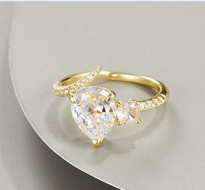 <b>Two</b> <b>Stone</b> Pear Moissanite Twist <b>Ring</b> S925 Sterling Silver Women Engagement Promise Wedding Finger Jewelry Gift - Product Image 6