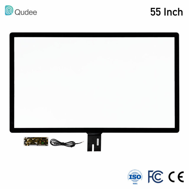 55 Inch G Plus G PCAP Touch Screen Panel USB ILI2323 Controller Glass Touch Sensor for Optical Bonding Factory