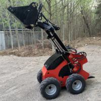 Mini Skid Steer 280Kg 300Kg 380Kg Diskon Besar Mesin Pemuat Skid Steer Auger Bucket Mesin Pemotong Rumput Salju Bajak dengan Harga Pabrik