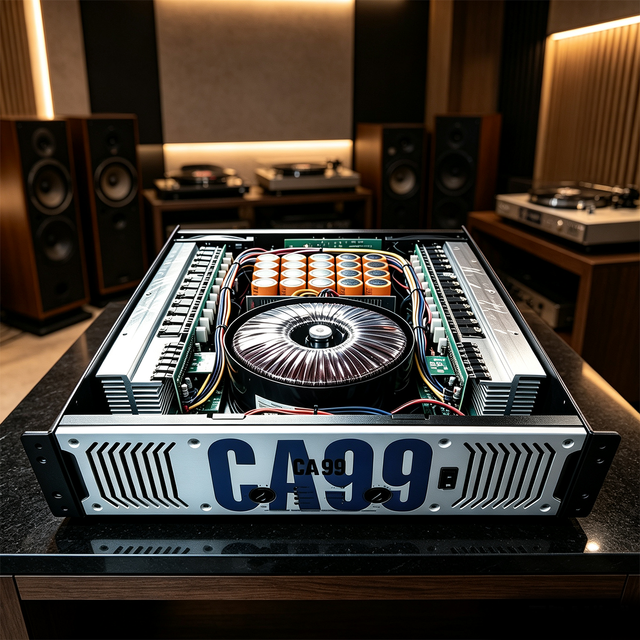 High Fidelity CA Series 3U 1800W DualChannel Amplifier, Professional AudioPower Amp for Outdoor Parties AndLive DJ Performances