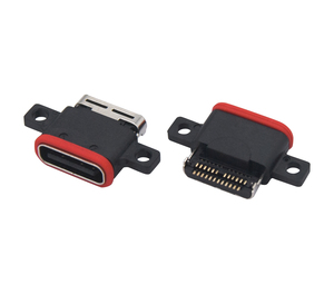 Conector USB Tipo C Hembra DSC-0216 de 16 Pines, IP67 Impermeable, Montaje Superficial, Carcasa Sin Blindaje, Material PA46 UL94V-O, 5A - Product Image 1