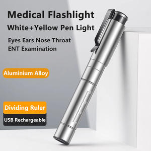 Stylo médical pour médecin, lampe torche <span class=keywords><strong>LED</strong></span>, lumière blanche et jaune, examen professionnel du nez, de la gorge, des oreilles, des yeux, ORL, <span class=keywords><strong>petite</strong></span> lampe torche pour infirmière - Product Image 6
