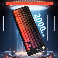 Clavier sans fil G85 triple mode pour PS2, rechargeable, 85 touches, rétroéclairage RGB, portable, pour bureau, jeux et e-sport