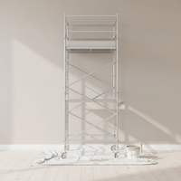 Système d'échafaudage mobile en alliage d'aluminium de 6 m au design moderne avec échelle haute résistance et plateforme Andamio
