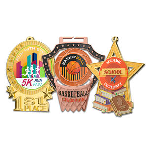 Noble Venta caliente Diseño único Medalla <span class=keywords><strong>DE</strong></span> HONOR <span class=keywords><strong>DE</strong></span> FÚTBOL personalizada Representación <span class=keywords><strong>de</strong></span> trabajo en equipo y medallas <span class=keywords><strong>de</strong></span> pasión Logotipo personalizado - Product Image 3