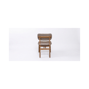 Chaise de salle à manger scandinave moderne rembourrée avec pieds en bois, assise et dossier en tissu, mobilier pour la maison - Product Image 4