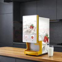 Distributeurs automatiques de jus de lait frais pré-mélangé 10L*2 avec système Bag-in-Box (BIB) et machine à yaourt en libre-service, plage de température 1-10°C ℃