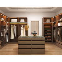 Meubles de chambre à coucher modernes, dressing modulaire, système de dressing en forme de U, meubles avec coiffeuse