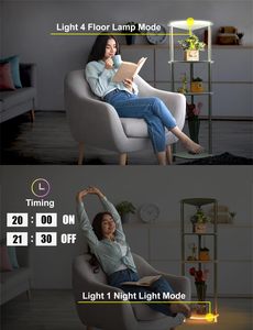 Роскошный современный светодиодный RGB торшер с боковым столом минималистичный дизайн пульт дистанционного управления для гостиничной спальни гостиной Декор - Product Image 2