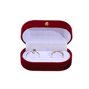 Thấp moq đồ trang sức cưới vài chiếc nhẫn 2 Hộp Nhẫn Cưới màu xanh lá cây nhung đồ trang sức đôi Hộp nhẫn - Product Image 4