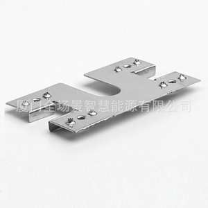 Plaque de mise à la terre pour protection contre la foudre photovoltaïque, double borne, en acier inoxydable 3040, pour montage sur rail en aluminium - Product Image 3