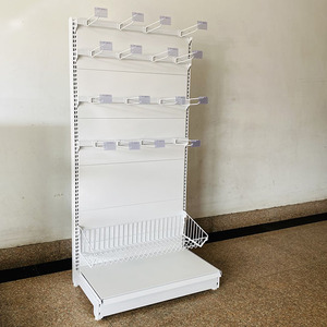 Estante de Exhibición de Malla Metálica de Una Cara, Color Blanco, Personalizado de Fábrica, para Supermercados, Estantes de Góndola - Product Image 2