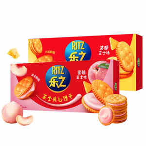 Korea RITZs Sweet Cookies <span class=keywords><strong>Biscuits</strong></span> à la pêche et au fromage 182g Exotic Healthy Snacks - Product Image 1
