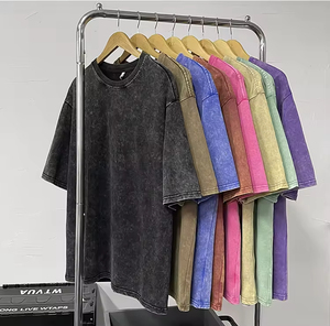 Camiseta Oversize de Algodón 100% de 250g con Lavado Ácido Desgastado Estilo Vintage para Hombre y Mujer, Ecológica, Estilo Hip Hop, Personalizable - Product Image 2
