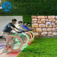 Simulateur de vélo d'exercice interactif VR AR en acier inoxydable pour jeux sportifs d'intérieur JC