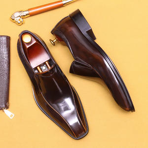 2026 Men's Business Formal Leather Shoes Genuine Leather Slip-On <b>Pointed</b> <b>Toe</b> Wedding Shoes for Groom - Product Image 3