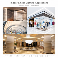 WISMART Bande LED COB double rangée 24V 600 LED/m 12mm 24W/m 5m CRI90 IP20 Haute luminosité Lumière sans points 3000K 4000K 6000K pour éclairage encastré