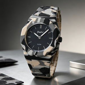 Reloj de Pulsera con Caja y Correa de ABS Directo de Fábrica, Resistente al Agua 100M, Movimiento de Cuarzo Japonés 2035, Logotipo Personalizado - Product Image 3