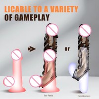 Großhandel Transparenter G-Punkt Sleeve Dildo Vibrator Masturbation Stimulation Männlicher Punkt-Vibrator Sexy Spielzeug Sex Erwachsenen-Sexspielzeug für Männer