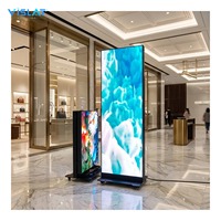 Écran LED portable pliable Vislat P2.5 P1.86, affichage de poster, étanche, haute luminosité, signalisation numérique pour la publicité vidéo
