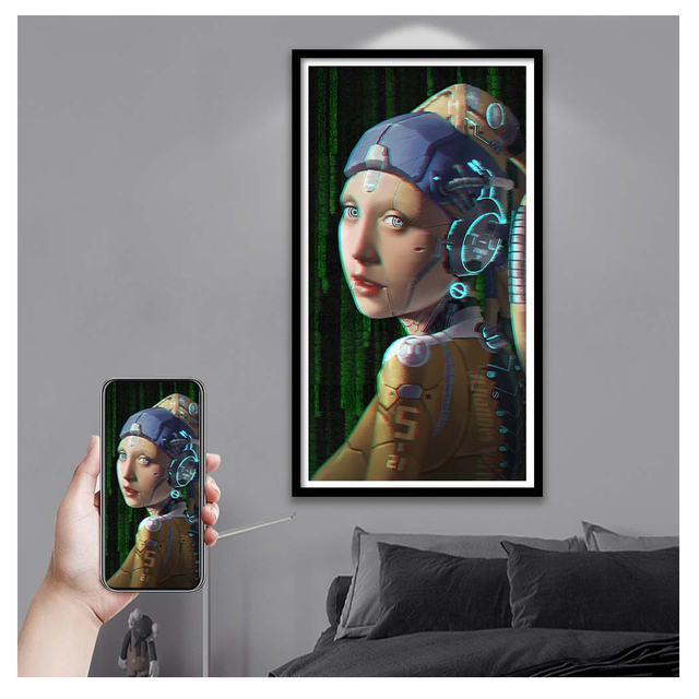 Nft Digital Art Screen Endnote Download Smart Picture Display Video Large Digital Photo Frame 32Inch for Art