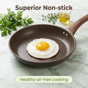 Wok en fonte pré-assaisonné 20/22/24/26/28/30 cm, poêle à frire antiadhésive compatible induction, durable et saine pour la cuisson - Product Image 2
