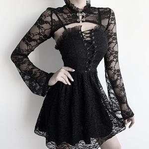 <span class=keywords><strong>Chaqueta</strong></span> corta <span class=keywords><strong>de</strong></span> encaje Steampunk para mujer, Tops sexys Vintage <span class=keywords><strong>de</strong></span> manga larga para <span class=keywords><strong>Bolero</strong></span>, ropa <span class=keywords><strong>de</strong></span> calle gótica, Tops elegantes <span class=keywords><strong>de</strong></span> <span class=keywords><strong>fiesta</strong></span> - Product Image 5