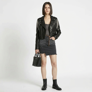 New Fashion Women Girls Pu Leather <b>Biker</b> <b>Jacket</b> Spring Autumn Long Sleeve Casual Slim Solid Color Zipper Casual Coat <b>Jackets</b> - Product Image 1