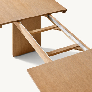 Tavolo da Cucina Moderno in Legno Massello, Tavolo da Pranzo Rettangolare Allungabile per Cucina e Soggiorno - Product Image 4