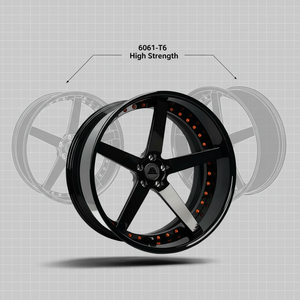 Nuovi Cerchi Forgiati Super Concavi a 2 Pezzi per Auto di Lusso, Forgiati a 10.000 Tonnellate, ET 40mm, Finitura Nera - Product Image 4