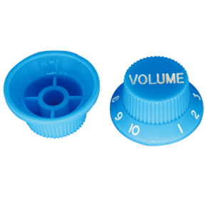 Kenop Kontrol Pedal AMP Efek 2 Nada dan 1 <span class=keywords><strong>Volume</strong></span> Plastik Biru Grosir, Kenop Gitar Top Hat untuk Gitar Elektrik dan Bass - Product Image 5