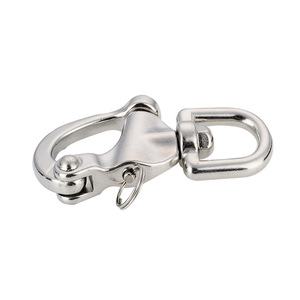 Petit mousqueton rotatif à ressort en acier inoxydable de 88 mm, porte-clés, matériel de plein air résistant à la charge pour bateaux, véhicules, promotionnel - Product Image 1