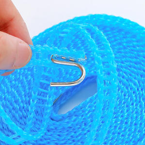 Séchoir à linge rétractable résistant au vent pour l'intérieur et l'extérieur, ligne à linge avec pinces <span class=keywords><strong>en</strong></span> acier inoxydable - Product Image 4