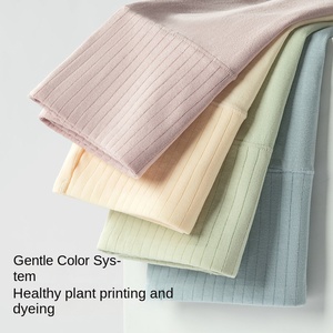 Cao eo bông phụ nữ đồ lót thân thiện với da thoáng khí ẩm Wicking hàng ngày sexy mỏng dệt kim quần lót mô hình rắn - Product Image 2