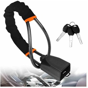 <span class=keywords><strong>Antivol</strong></span> de volant de voiture avec câble en acier, boucle de ceinture de sécurité épaissie et extensible, <span class=keywords><strong>antivol</strong></span> universel sans <span class=keywords><strong>clé</strong></span> <span class=keywords><strong>pour</strong></span> l'avant de la voiture - Product Image 1