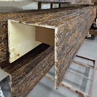 Prix bon marché Mousse de polyuréthane Faux bois Poutres PU Plafond Poutre Étain Café Installation facile pour la conception de villa