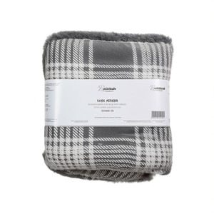 Manta Reversible a Cuadros Carla Depot, Tamaño King, Suave Felpa Sherpa, para Cama, Diseño Clásico, para Todas las Temporadas - Product Image 1