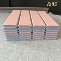 Panneaux acoustiques muraux à lattes en feutre double couche, à grille rayée, pour l'insonorisation, pour la décoration de cinéma maison, KTV et salles de cinéma