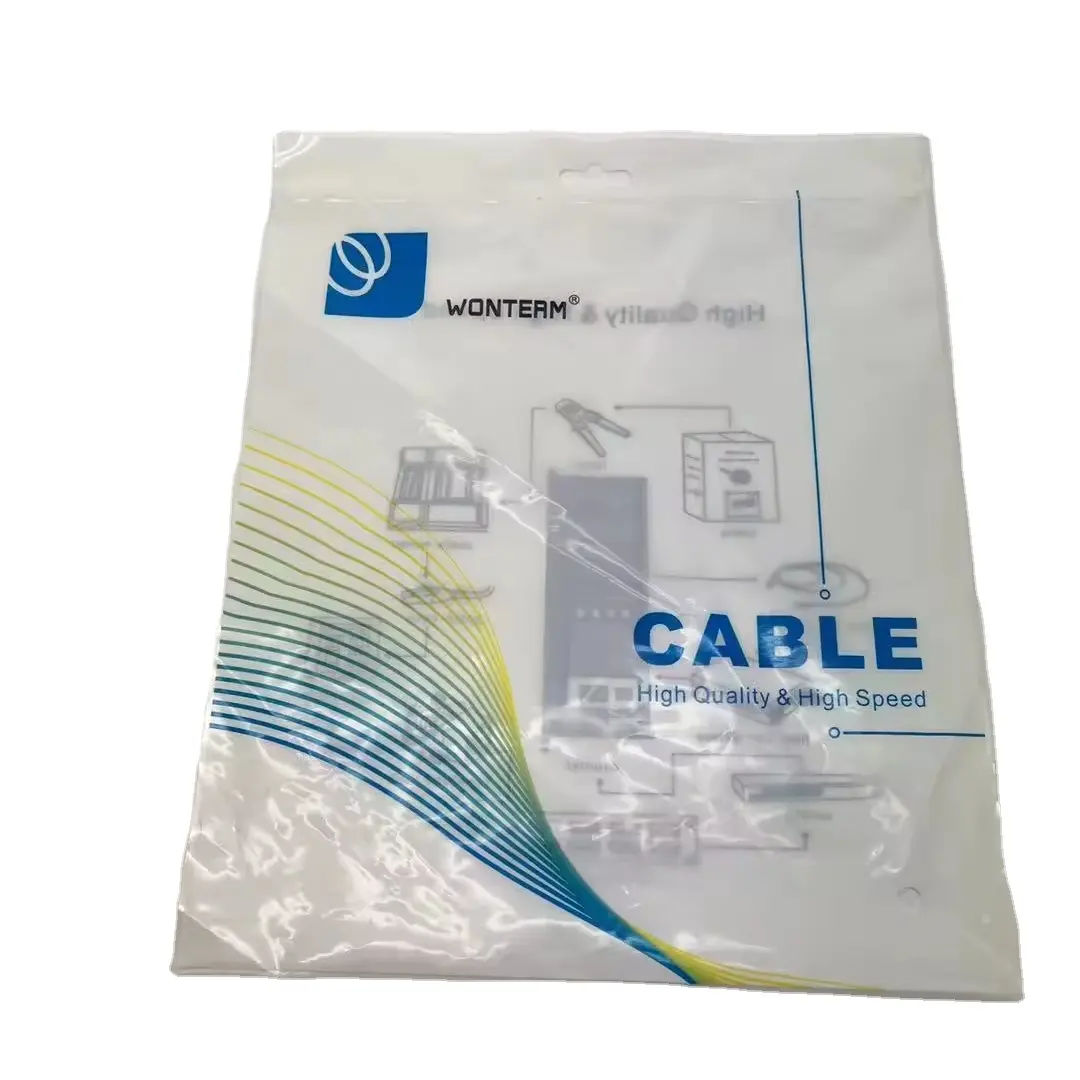 Bolsas de embalaje de cable personalizadas profesionales, bolsas de papel de aluminio, bolsas autosellantes de plástico de película de rollo compuesto de impresión en color