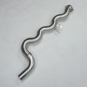 Stainless Steel Polished Exhaust Single 76MM Piping Size Equal Length Midpipes for G8X G80 G82 M3 M4 S58 3.0T - Product Image 5